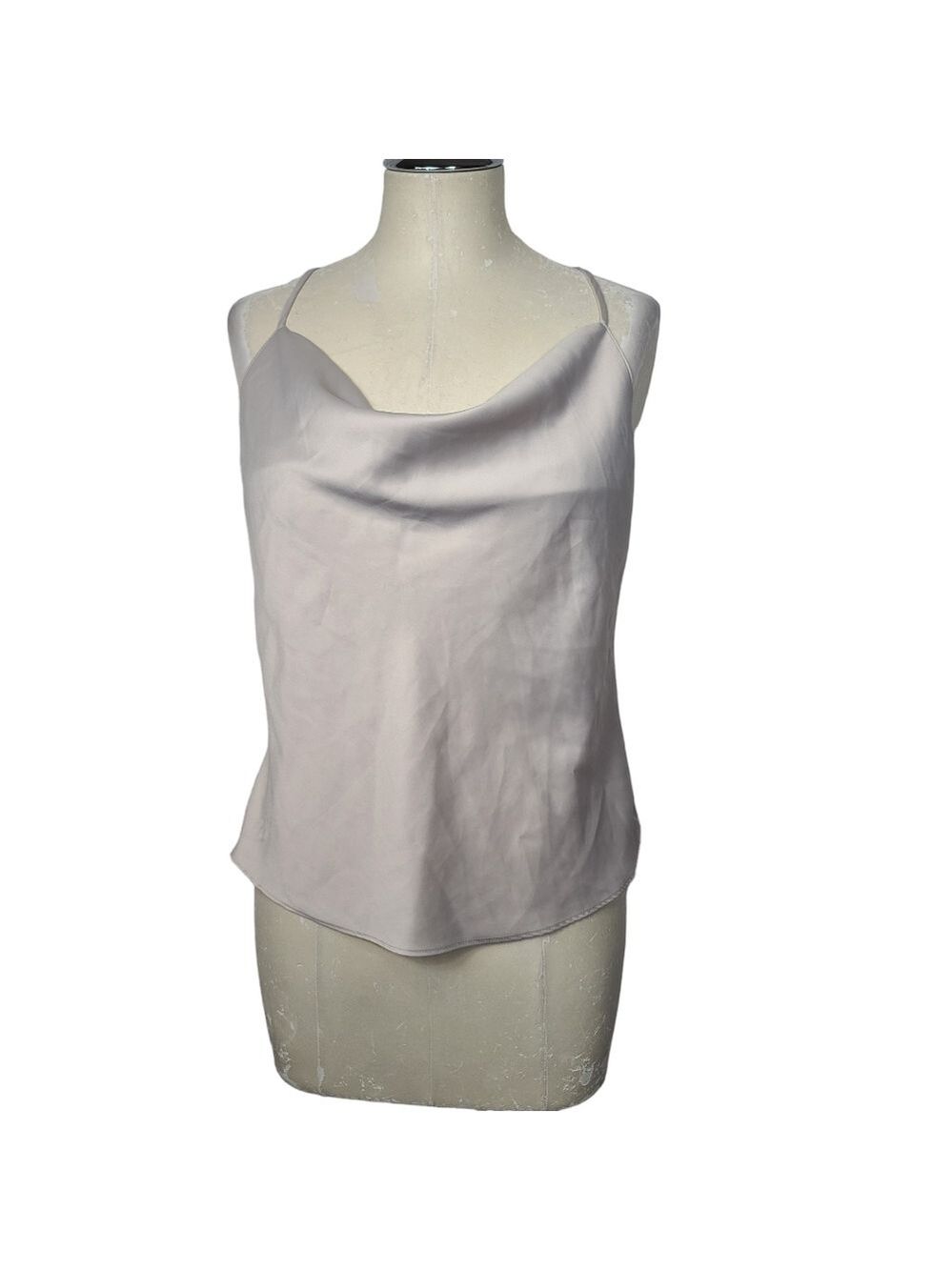 Natori Cowl Satin Spaghetti Strap Camisole M